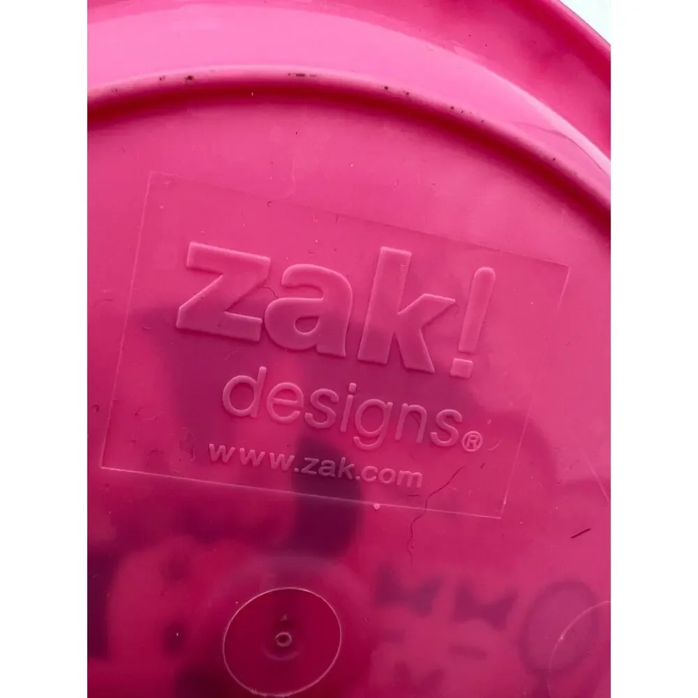Disney Minnie Mouse Zak Designs Pink Plastic Kids Plates Bow Set of 2